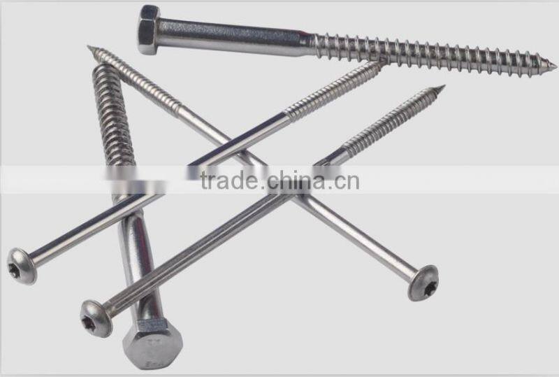 STAINLESS STEEL DIN571 HEX HEAD WOOD LAG SCREW/COACH SCREW
