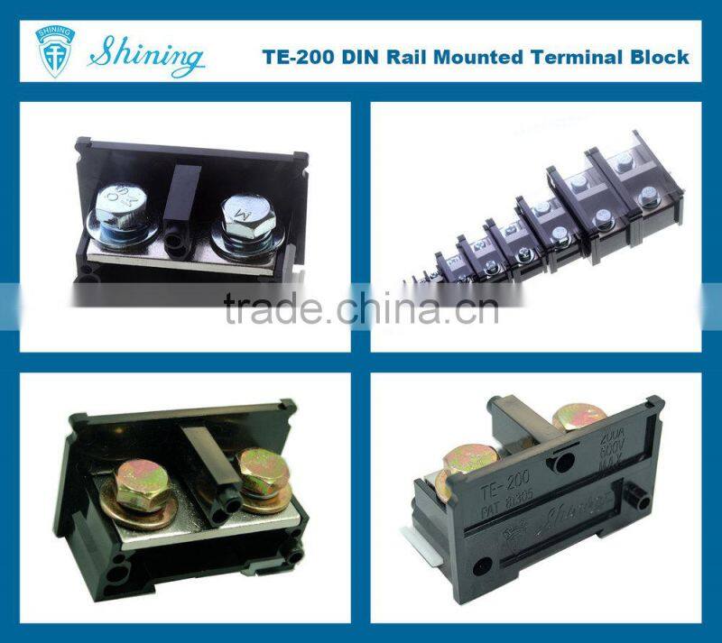 TE-200 Din Rail Mounted 100mm2 600V 200A Joint Type Wire Connector