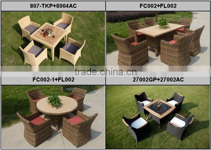 Elegant garden Aluminum dining table and rattan chair (CF720T)