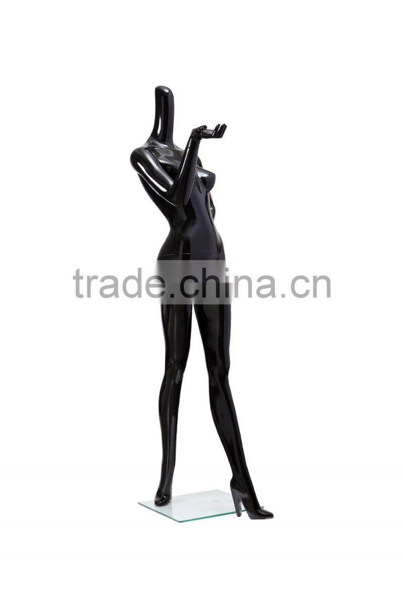 Long neck head window display female mannequin,fashion model for sale