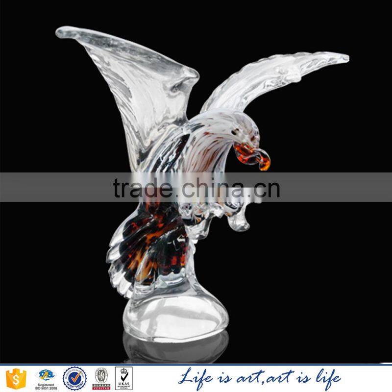 wholesale eagle art minds crafts,glass wedding souvenir giftd made of glass