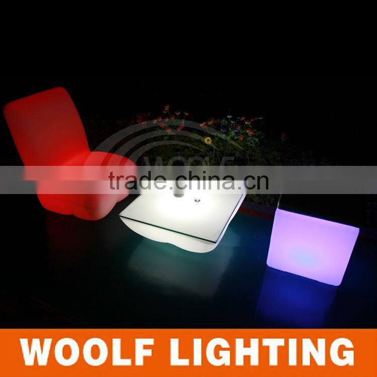 Comfortable Faddish Design Colourful Livingroom Nightclub Coffee Shop Used Illuminated RBG LED Leisure Sofa Furniture