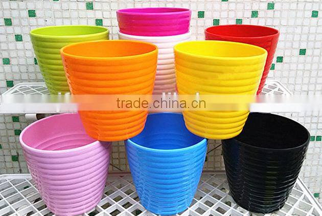 Light weight colorful plastic flower pots for livingroom