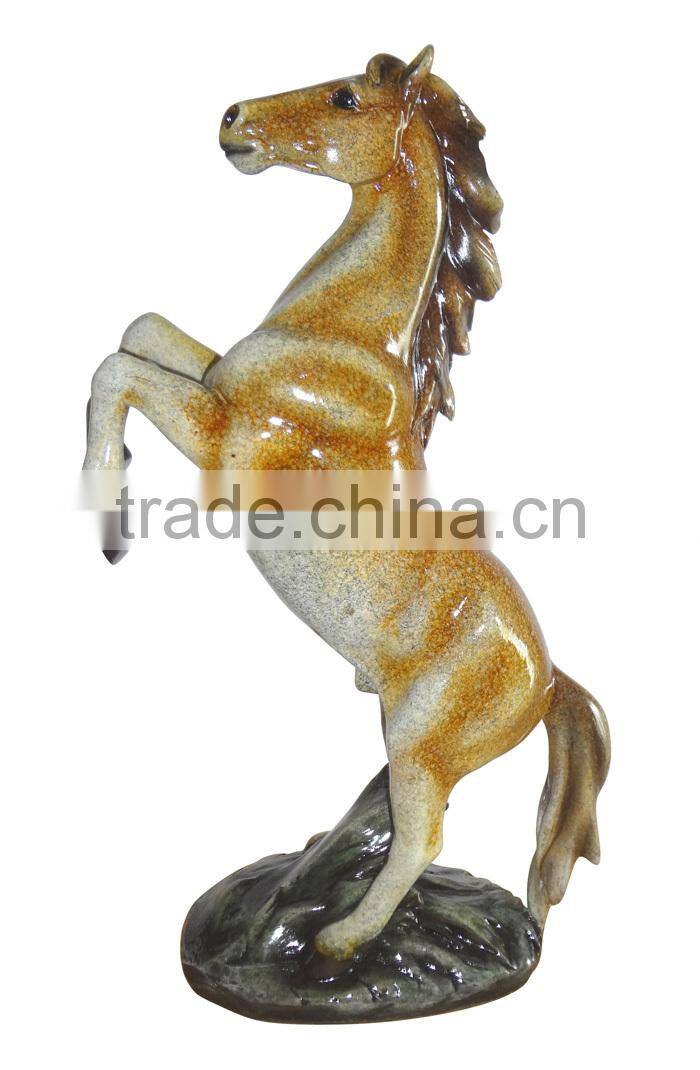 white polyresin horse sculpture for home decor