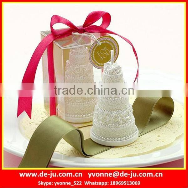 Four Layers Snow White Fake Birthday Cake With Candles