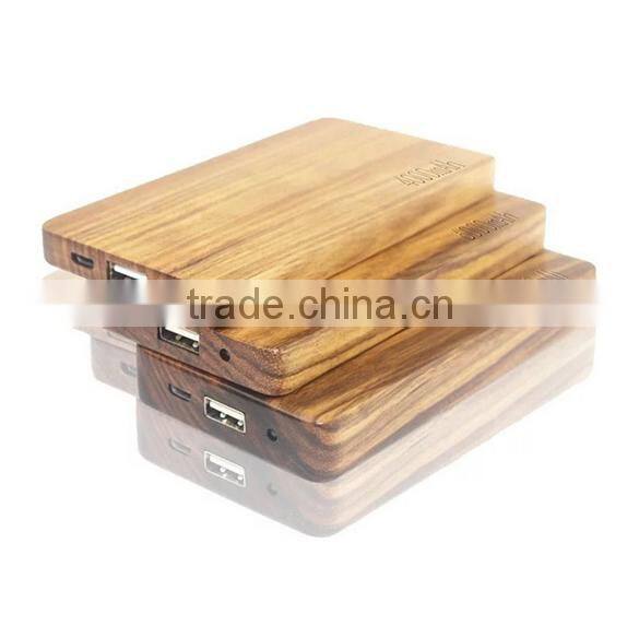 High capacity External Portable Power bank Wooden 8000mAh Power Bank
