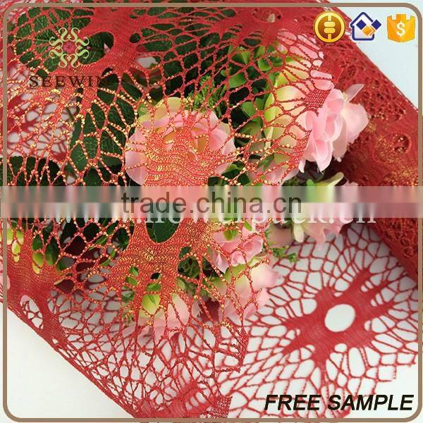 Hot Poly Flower Packing Deco Poly Mesh Roll For Christmas Gift Wrap Sun Flower Gilt Net
