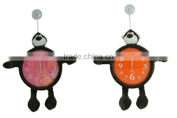 Supply fashion plush animals wall clock small order