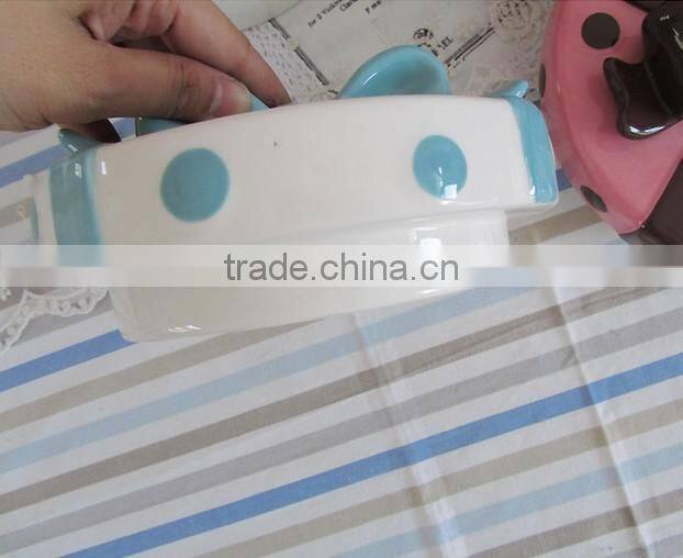 Wedding decora ceramic mini suitcase gift box