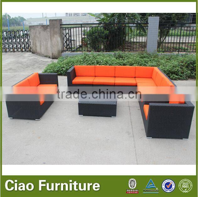 All weather outdoor rattan modular sofa set garden furniture