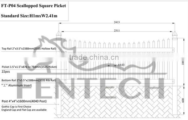 High quality new design cedar fence dog ear pickets