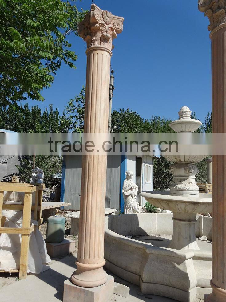 White marble outdoor decorative Roman column pillar for sell