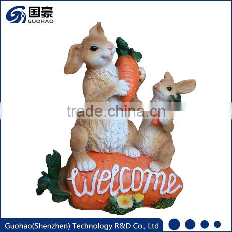 Attractive Welcome bunny garden sign Statue
