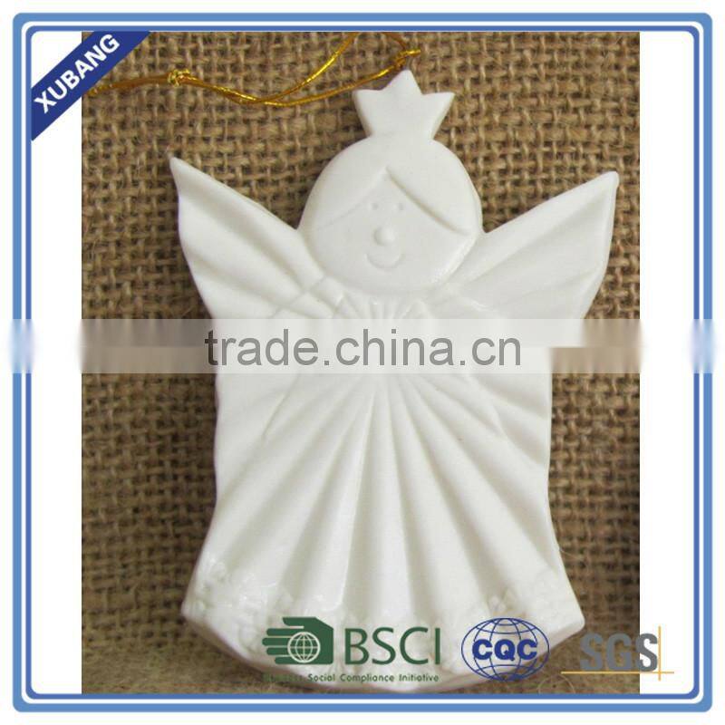 Christmas adornment heart white ceramic heart ornaments