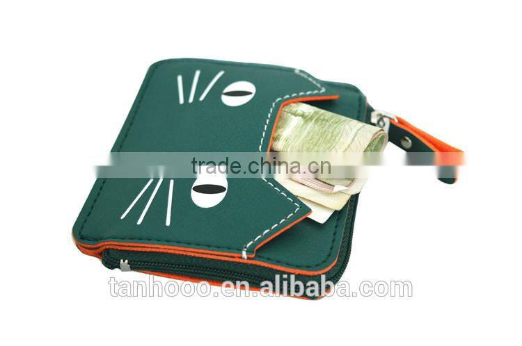 hot selling black leather id card holder wallet ,business card case/ visiting card holder