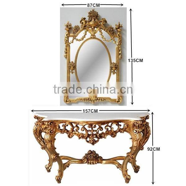 Classical Decorative Home Furniture Console Table and Wall Mirror