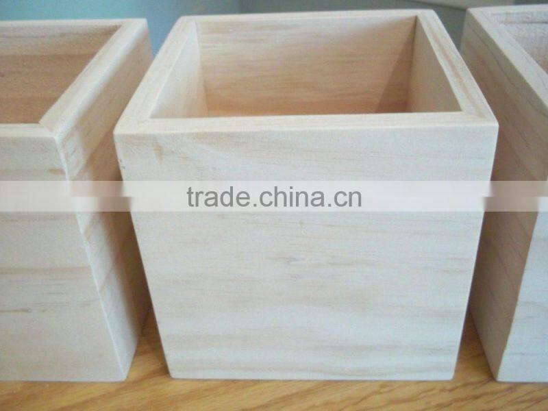 Wooden Box Wedding Centerpiece UNFINISHED Flower Planter ( 1- 5"x 5" Box)