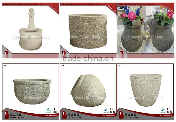Natural Stone Polished Ornamental Flower Pot