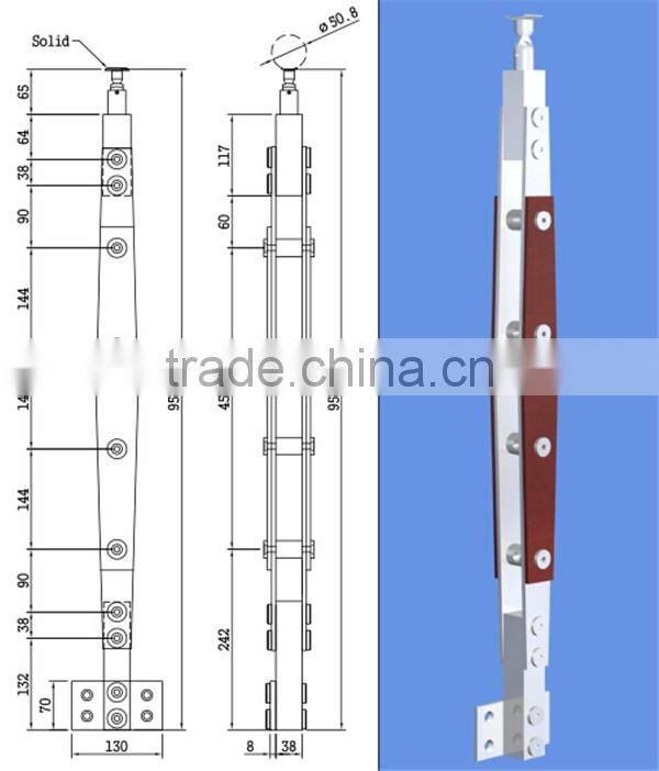 JINXIN Stainless Steel Solid Wooden Balustrade
