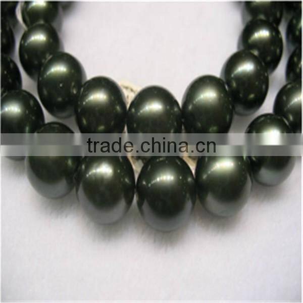 wholesale 12-13mm peacock round Tahitian pearl strand