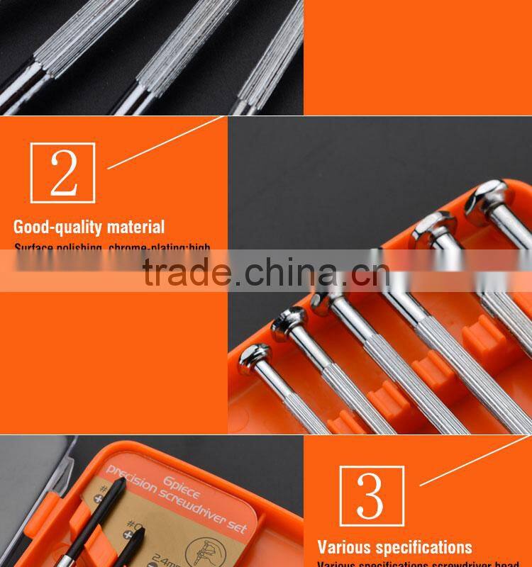 6 pcs precision Screwdriver Set handle tools fastening tools