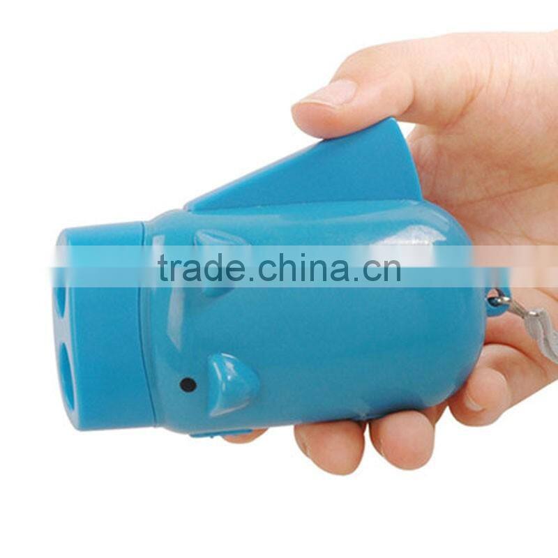 Custom mini cute hand pressure automatic power generation powerful led torch flashlight