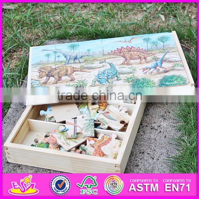 2017 New design pink donkey toy wooden picture puzzle maker W14C248