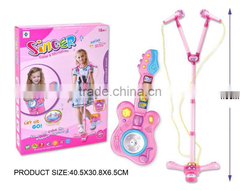 Kid's musical instrument set with toy microphone