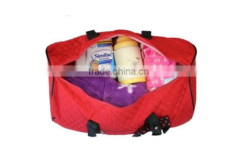 Beautiful bow mommy tote bag mommy duffel bag