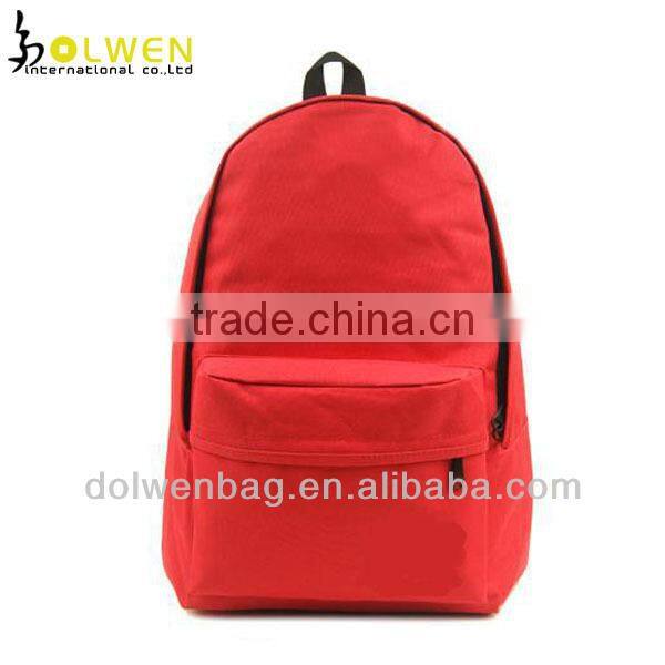plain colour canvas school bag