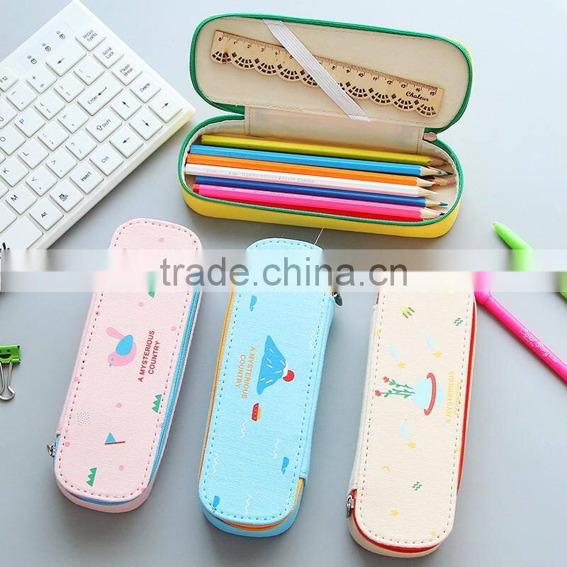 2017 hot sale new design custom printed pencil case for teenagers
