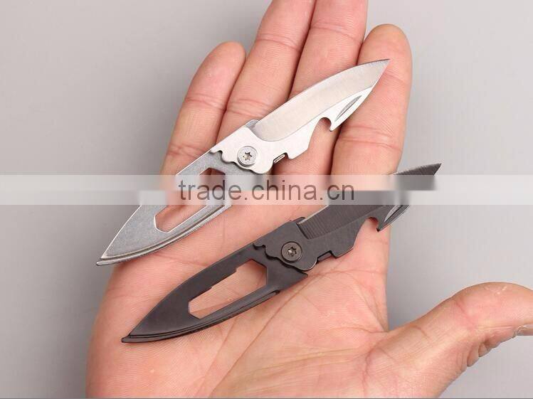 QJT-K02 Hot Sale Keychain Design Camping Knife Multi Function Outdoor Knife
