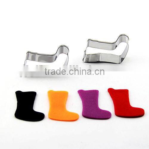 Christmas baby socks shape cookie cutter 100% food grade wholesale baking tools