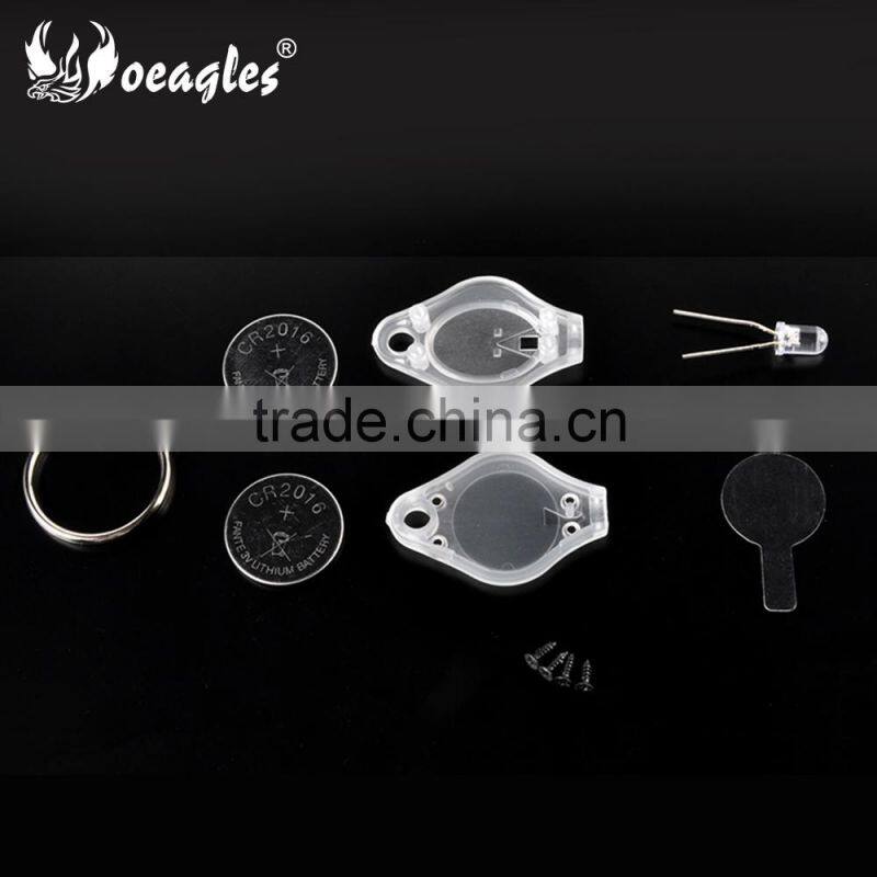 New Plastic LED Keychain White light Keychain LED Light Promotion Gift LED keyring with Insulation Layer China OEM Supplier
