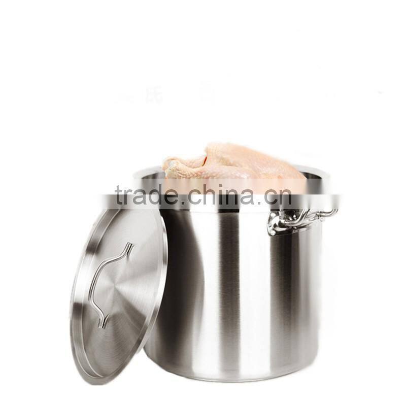 Stainless steel food mixing barrel 70L stockpot bucket