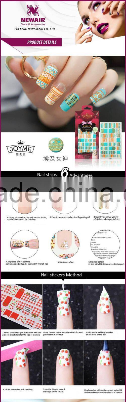 New Air Nail Foils Wraps Transfer Glitter Sticker Decor- 500 Models Available