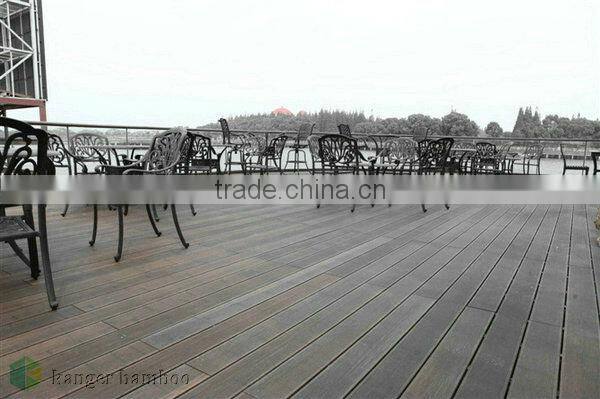 Outdoor Strand Woven Bamboo Decking with 20mm Thickness Dark Chocolate Color -KE-OS0823