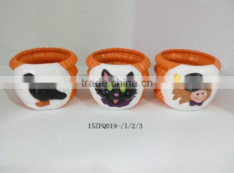 Halloween pumpkin ceramic flower pot festival decorations