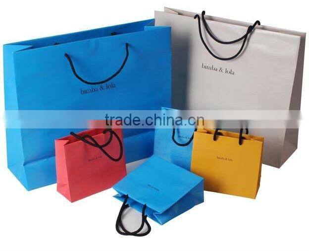 customized colorful cosmetic paper shopping bags