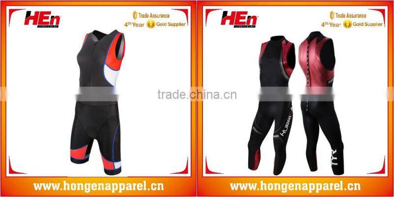 Hongen apparel sublimated fitting lycra dry fit compression triathlon clothing