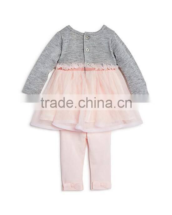 Infant Girls' Tutu Top and Leggings Set Flower Girl Dresses Childern Frocks Designs Kid Dress 2016 HSD5622