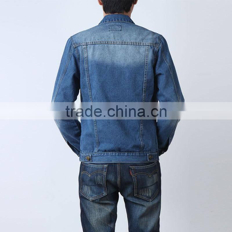 Stylish denim jacket fashion mens dip dyed denim jeans jacket winter