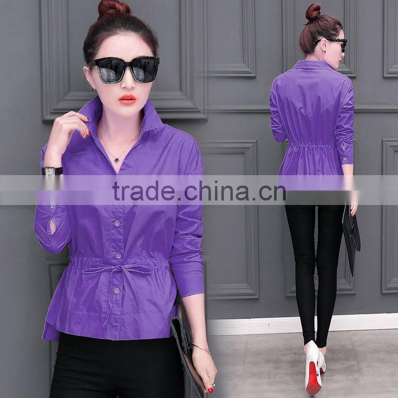 Womens Slim fit Stylish Dress Long Sleeve Lady Blouse