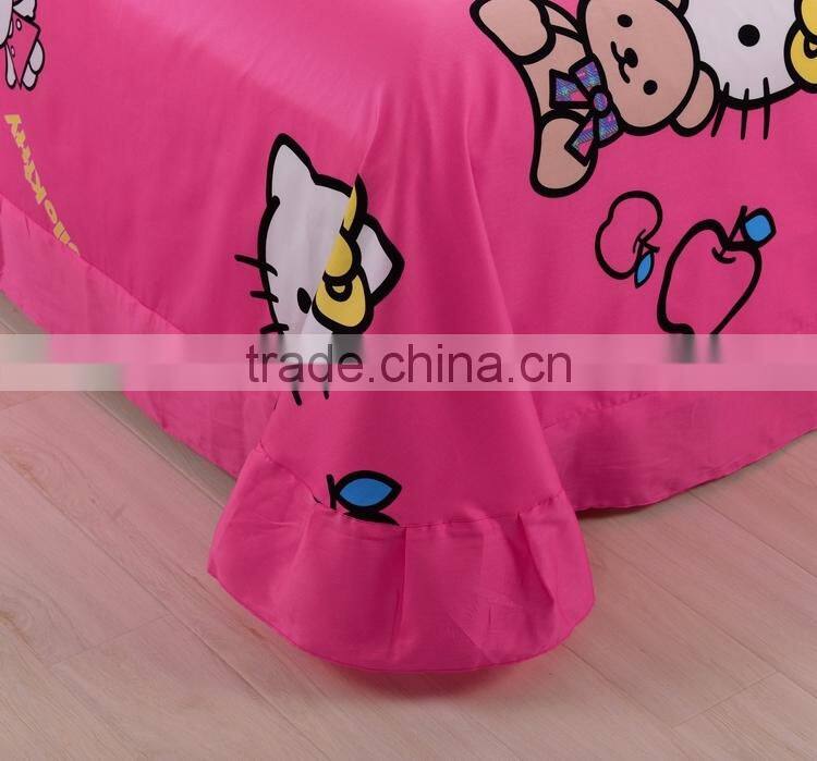 Hello kitty cute cat print bedding set for children