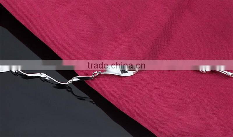 Noble Simple Style Plain Silver Twisted Design 925 Sterling silver Bracelet