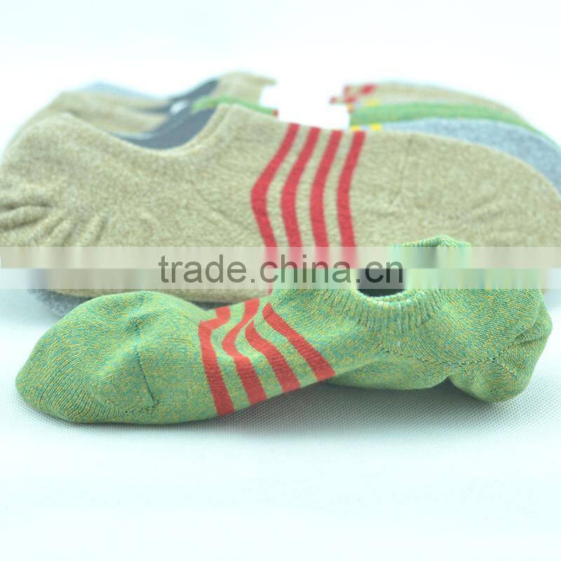 Men invisible socks low cut striped socks
