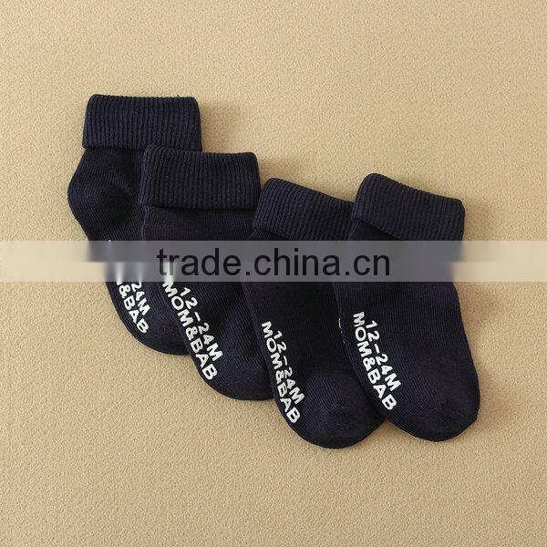 MOM AND BAB 2014 baby clothes cotton plain white baby socks