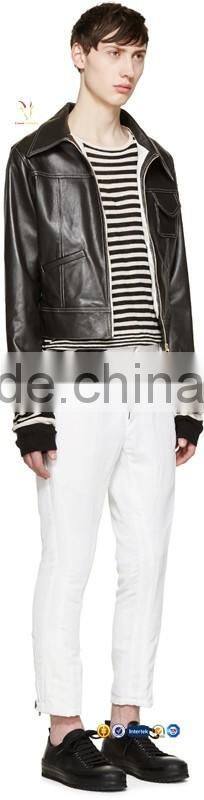 Mens 100% Cashmere Striped Pullover Sweater