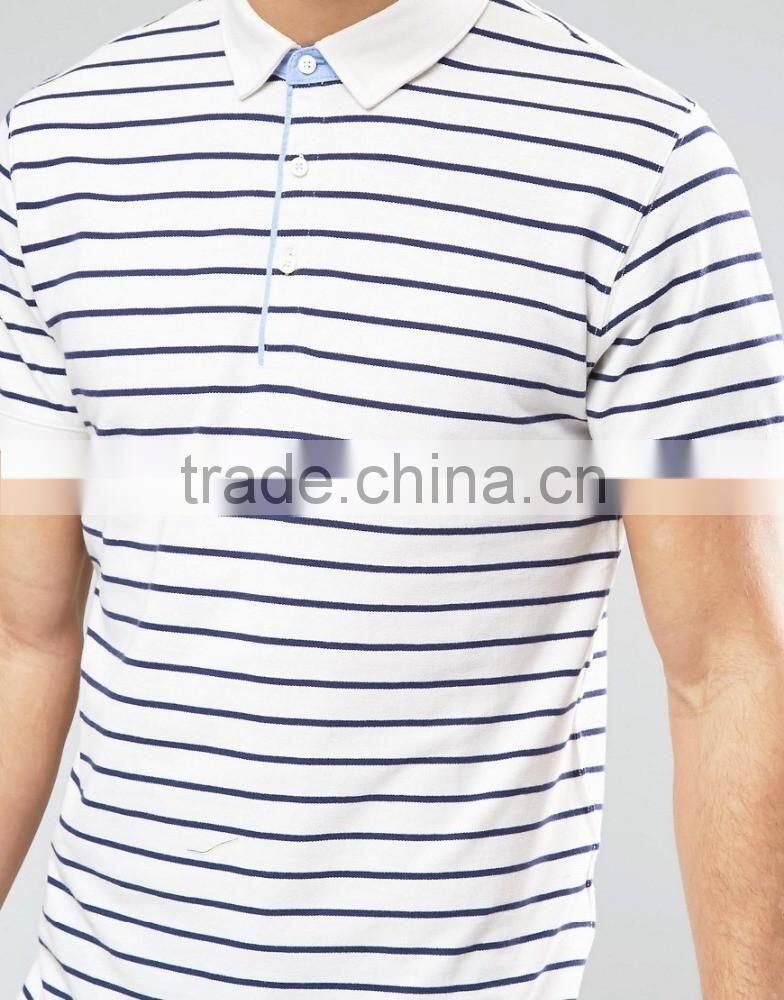 stripped polo t shirt for man in fashinable design