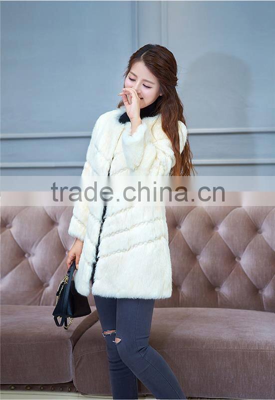 Genuine Rabbit Fur Coat women rabbit fur coat winter natural fur jacket winter overcoat